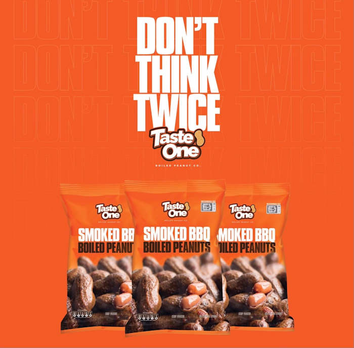 Leggett wanted to distinguish his peanuts and set them apart from the competition, which he's done by having his unique choice of a bright orange bag.